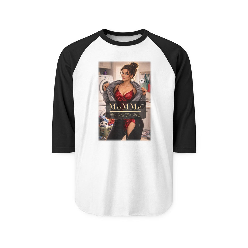 Raglan Shirt — 'Momma' Pinup Laundry Room Graphic Baseball Tee