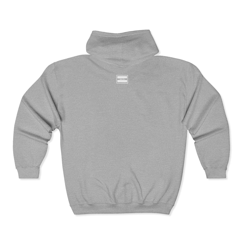 Momme Zip Hoodie — "Love Shows Up" Mom Silhouette Full-Zip Sweatshirt