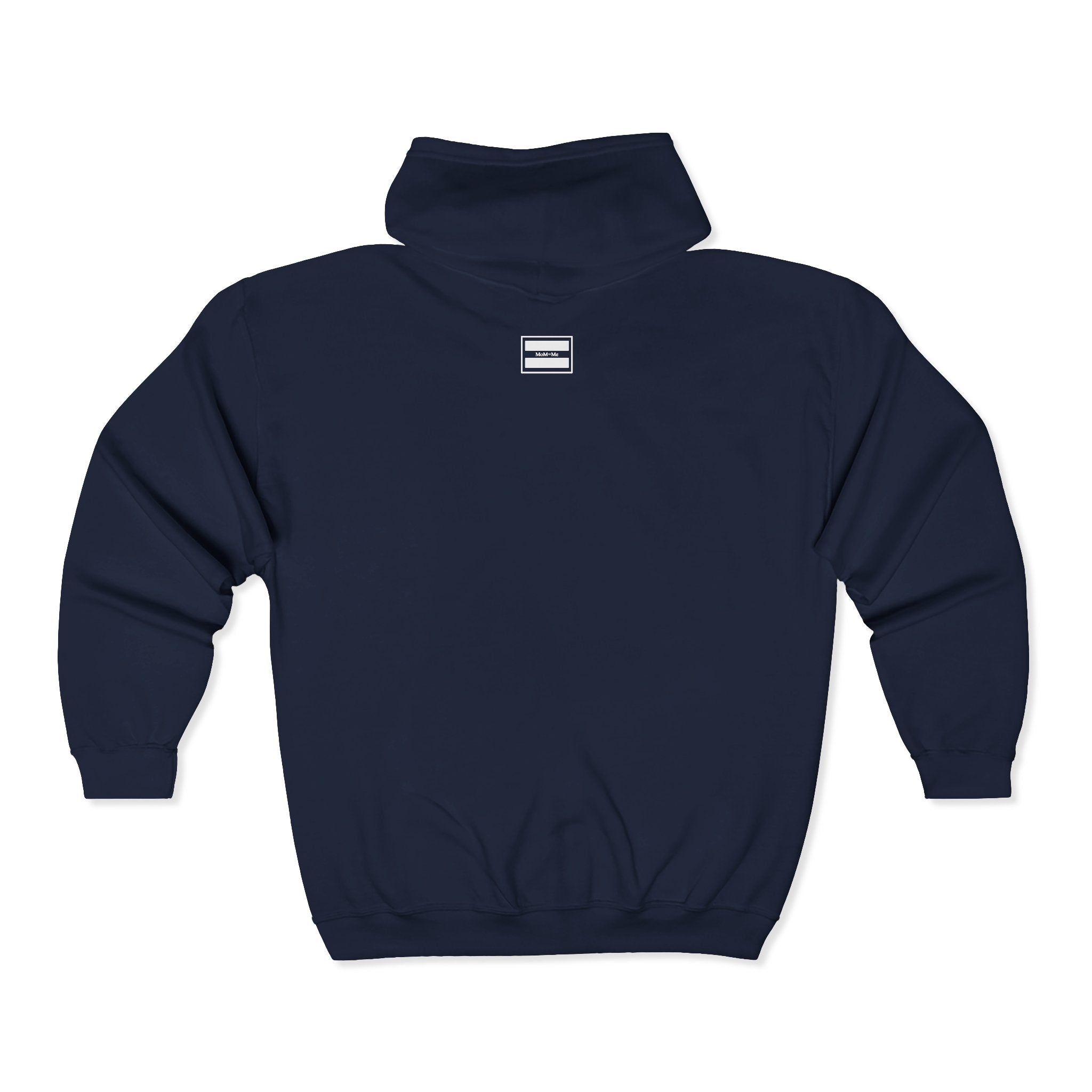 Momme Zip Hoodie — "Love Shows Up" Mom Silhouette Full-Zip Sweatshirt